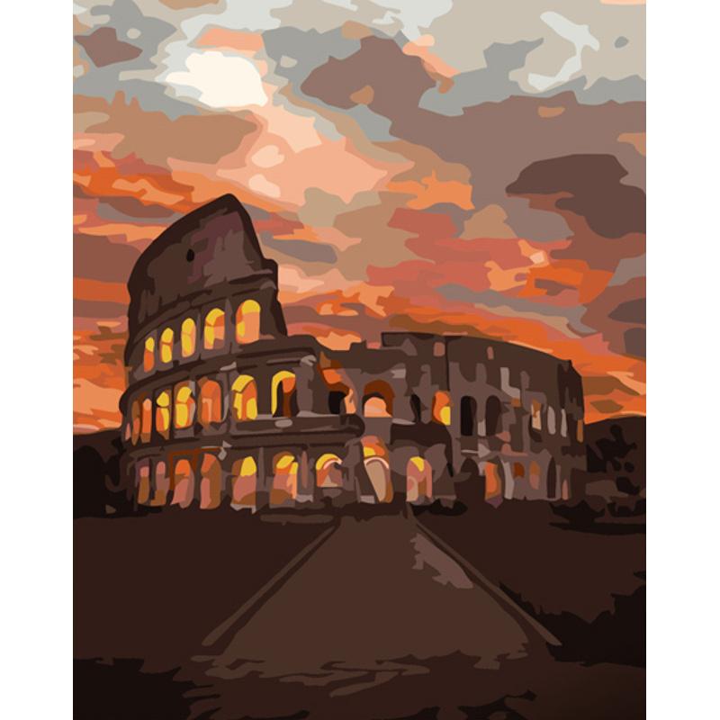 Картина по номерам Strateg Премиум Колизей 40x50 см (GS872)