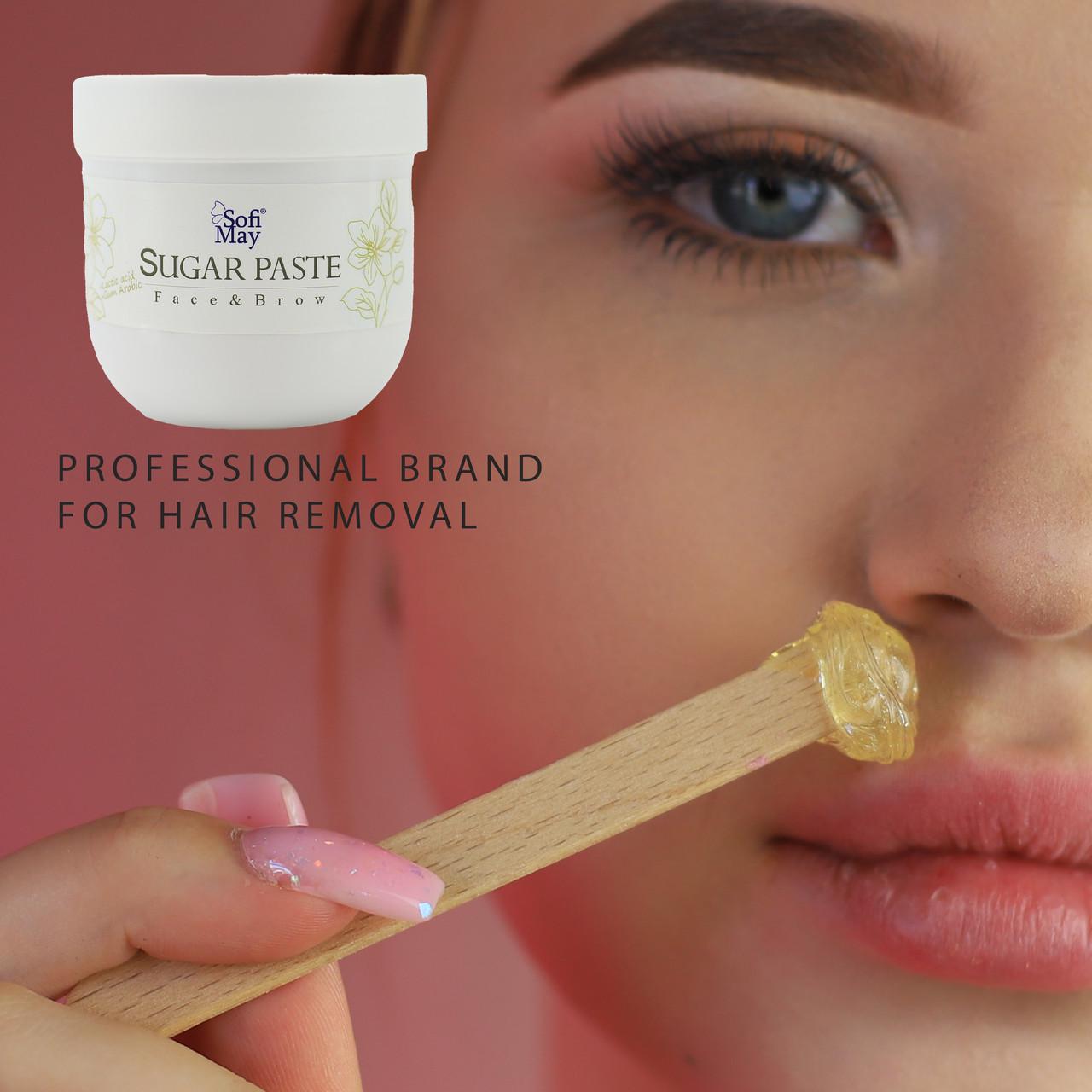 Паста делікатна для шугарингу обличчя Sofi May Face&Brow 350 г - фото 3 Паста делікатна для шугарингу обличчя Sofi May Face&Brow 350 г - фото 3