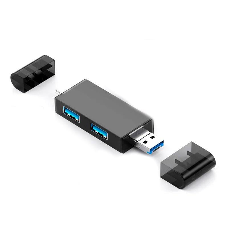 Кардридер Multifunction Type C/USB2.0/USB3.0/Micro USB/TF/SD/USB-флеш ELOUGH (635-2222)