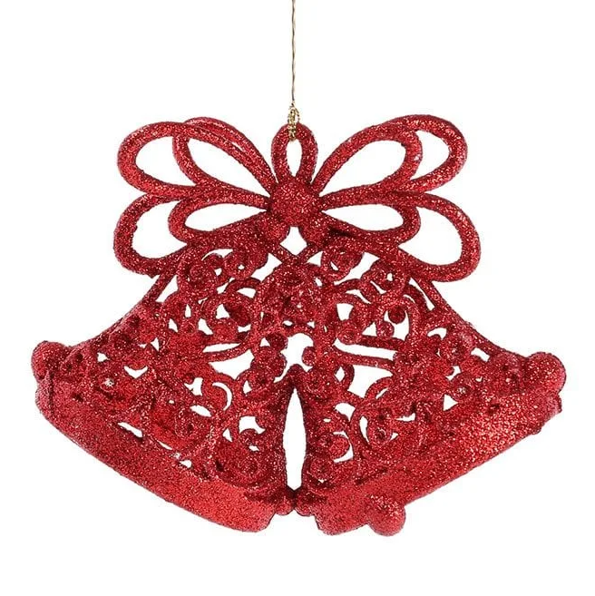 Підвіска новорічна Flora Дзвіночки Червоний (12276)