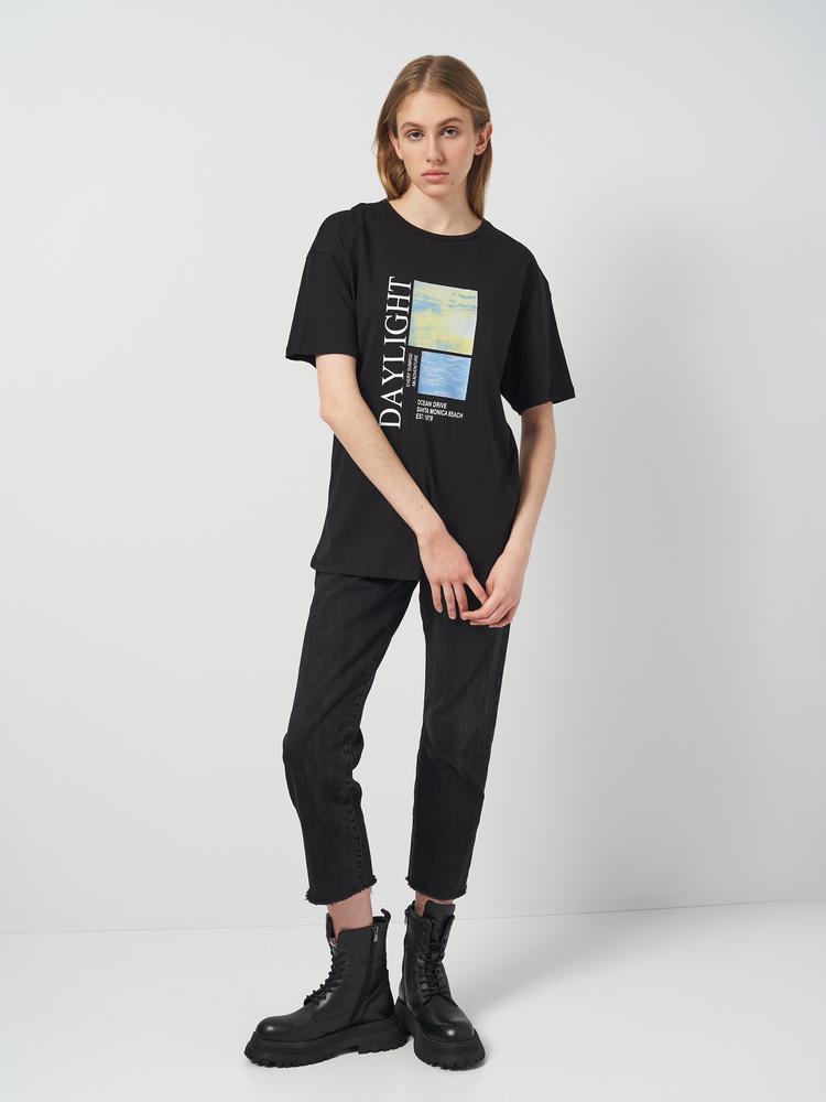 Футболка Forstime 2355x10 жіноча L/XL Чорний (188407-1) - фото 3 Футболка Forstime 2355x10 жіноча L/XL Чорний (188407-1) - фото 3