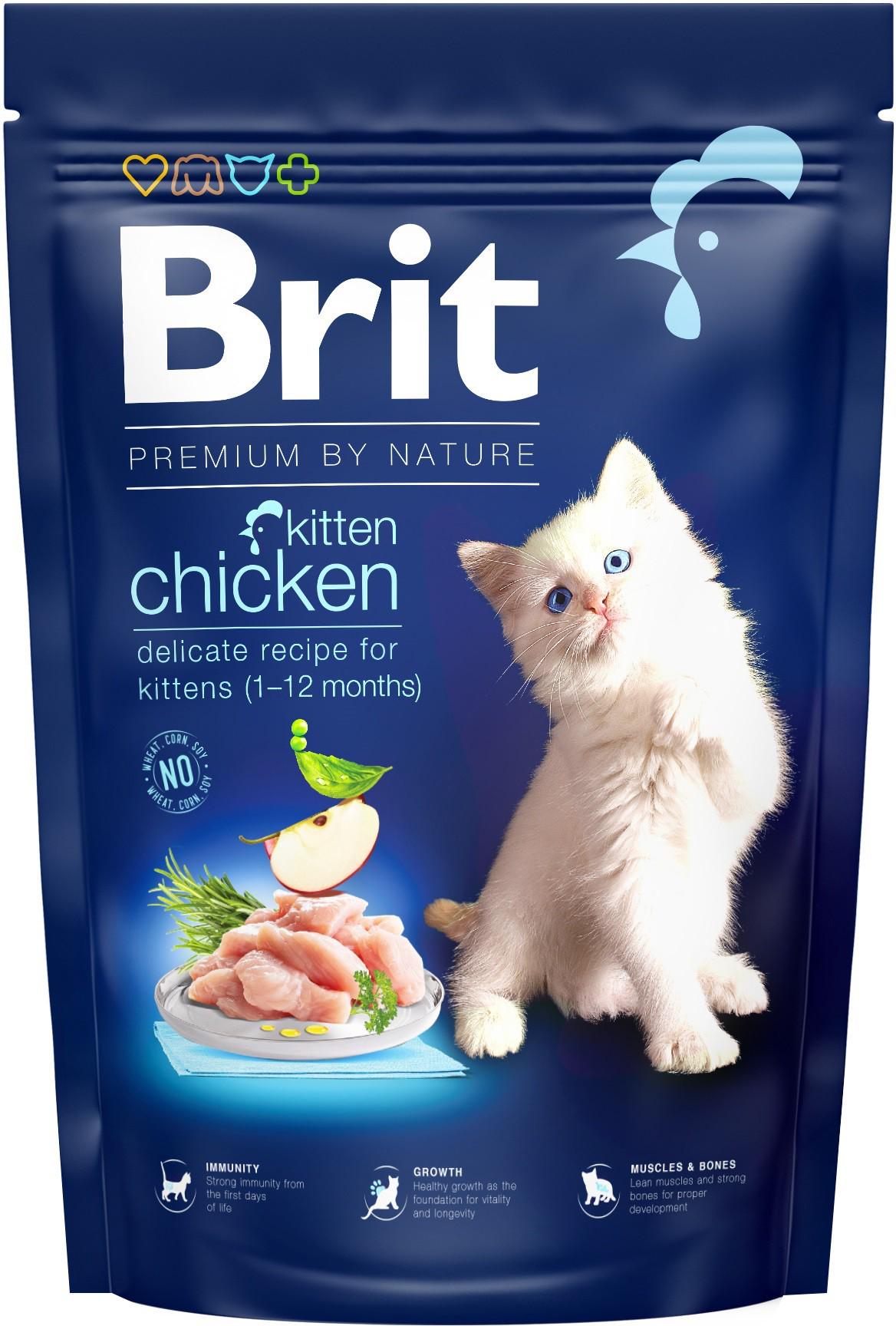 ᐉ Сухой корм для котят Brit Premium Kitten 1.5 кг (8595602553112 ...