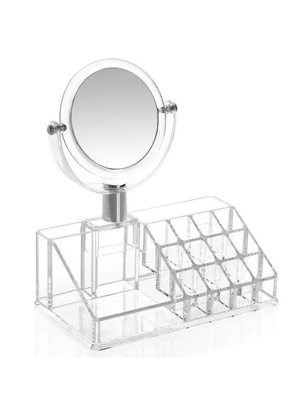Органайзер для косметики акриловый Cosmetic Organizer с зеркалом и 3-мя ящиками для хранения (AR003971)