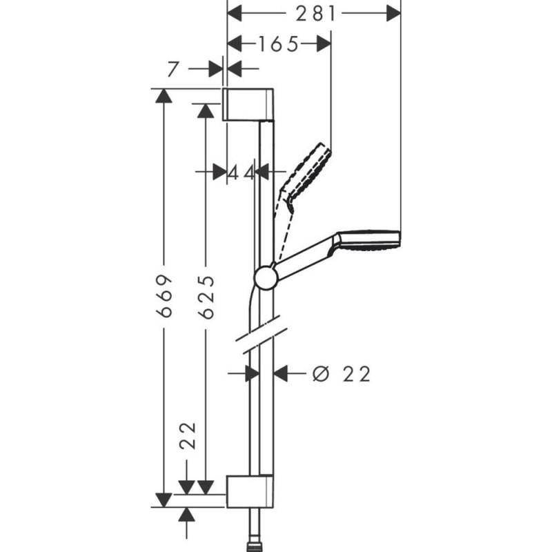 Душевой гарнитур Hansgrohe Crometta 26533400 Белый (55251) - фото 2