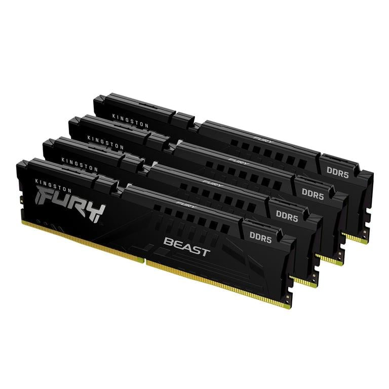 Оперативна пам'ять для ПК Kingston FURY 128 GB 4x32 GB DDR5 5600 MHz Beast Black (KF556C40BBK4-128)