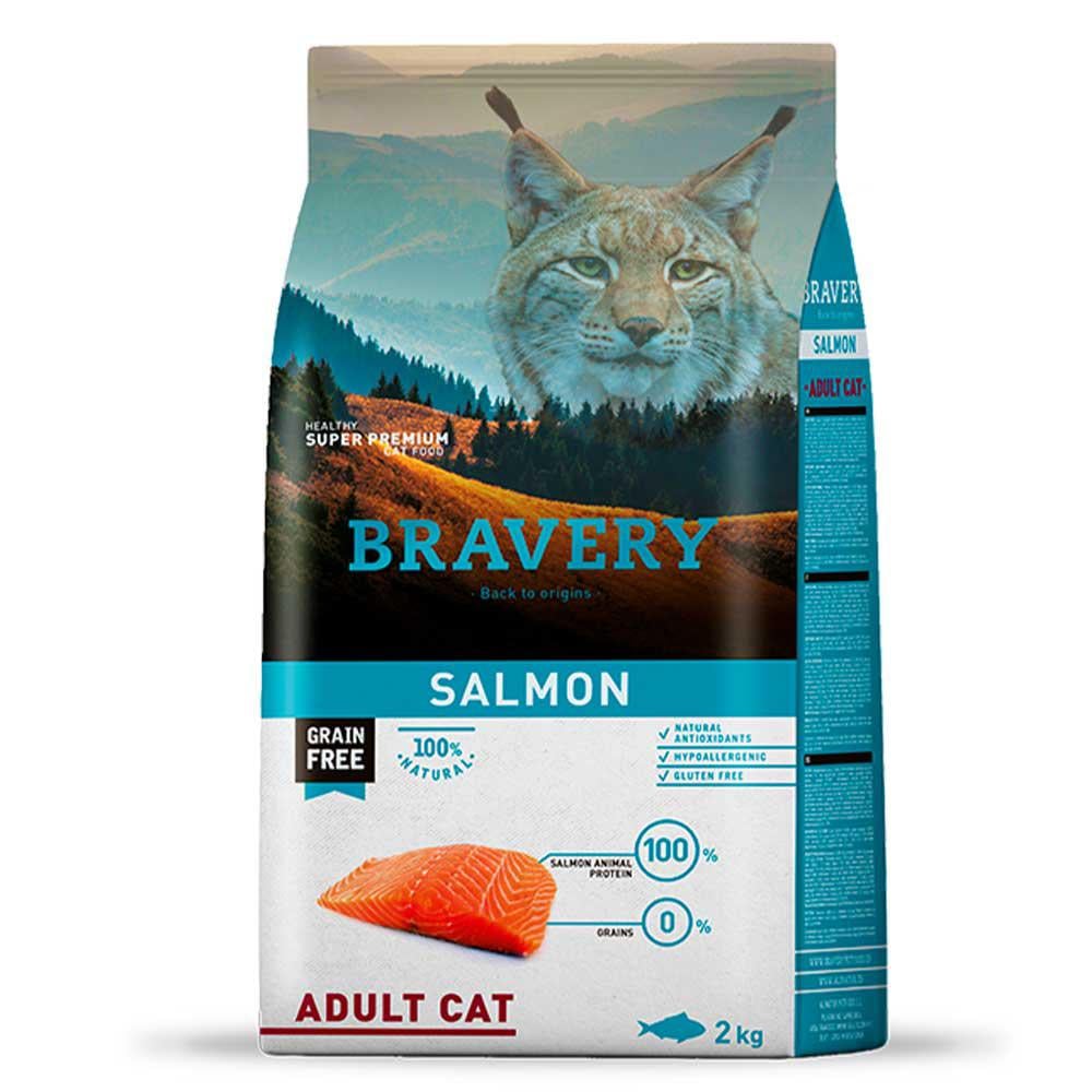 Корм для котів сухий схильних до алергії з лососем BRAVERY Salmon Cat 2 кг