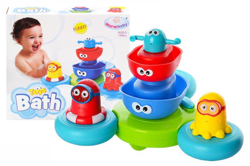 Игрушка для купания Warm baby Фонтан-пирамидка 27х24х7 см Разноцветный (CS007)