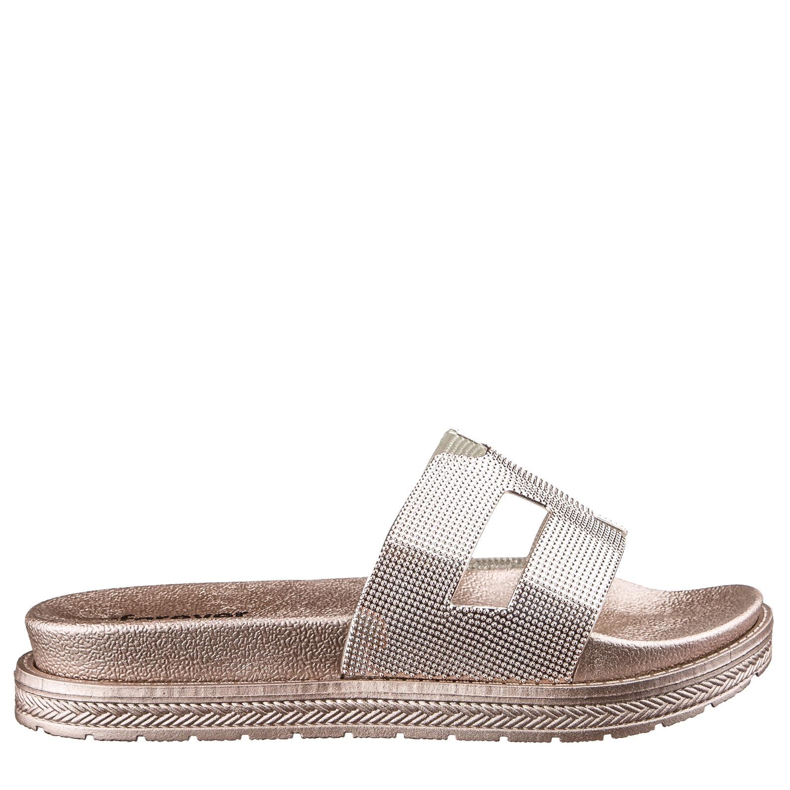 Шлепанцы женские Glam р. 36 Золотой (92065739)