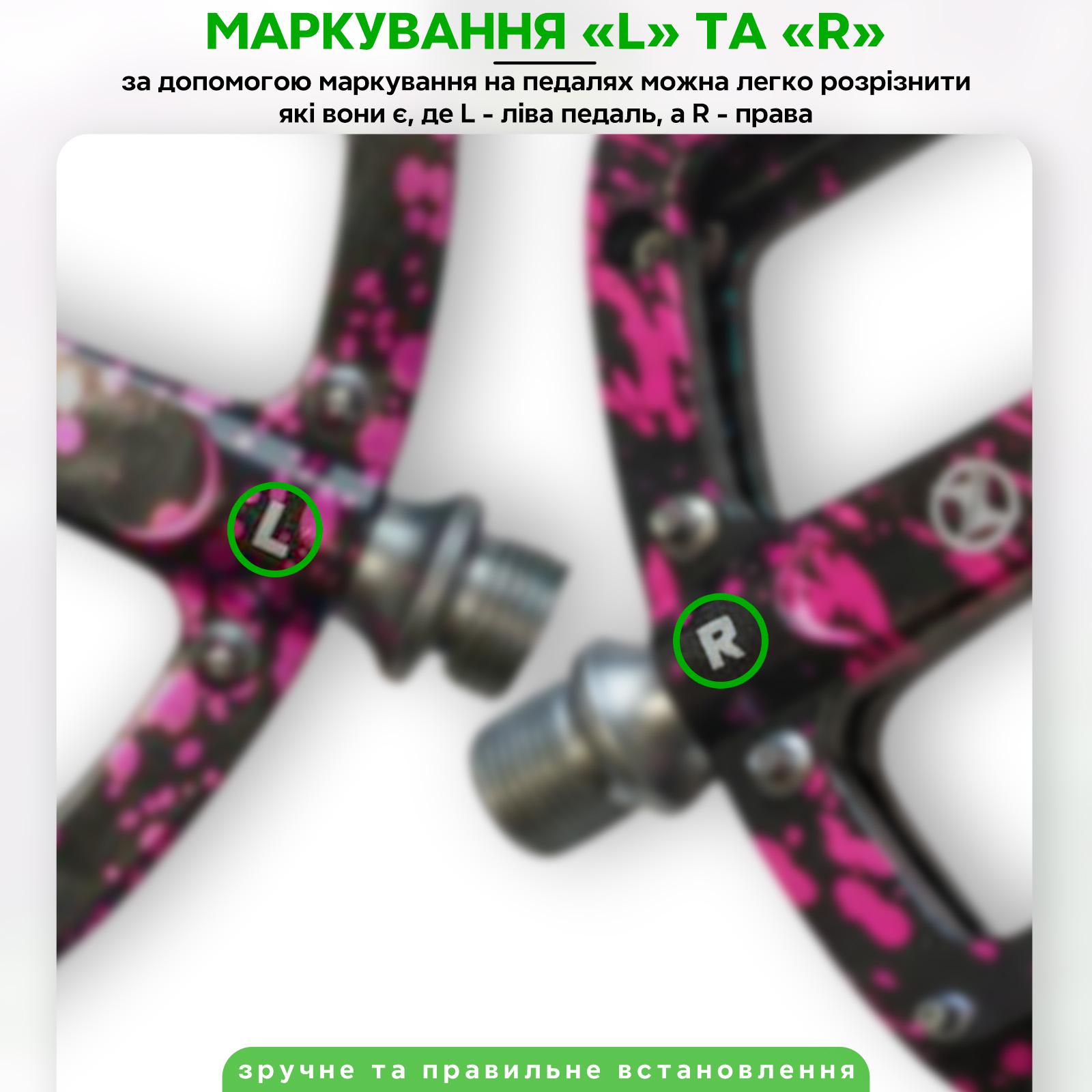 Педали велосипедные Exi JT60 алюминиевые на промышленных подшипниках Черный/Синий/Фиолетовый (EXI-JT60-4186) - фото 3 Педали велосипедные Exi JT60 алюминиевые на промышленных подшипниках Черный/Синий/Фиолетовый (EXI-JT60-4186) - фото 3