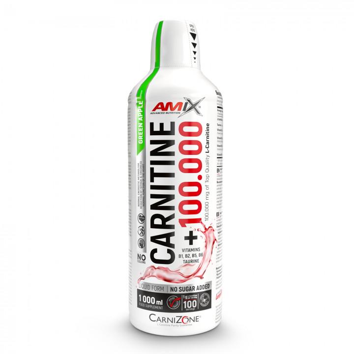 Жироспалювач для спорту Amix Nutrition Carnitine 100.000 mg CarniZone 1000 ml /100 servings/ Green Apple