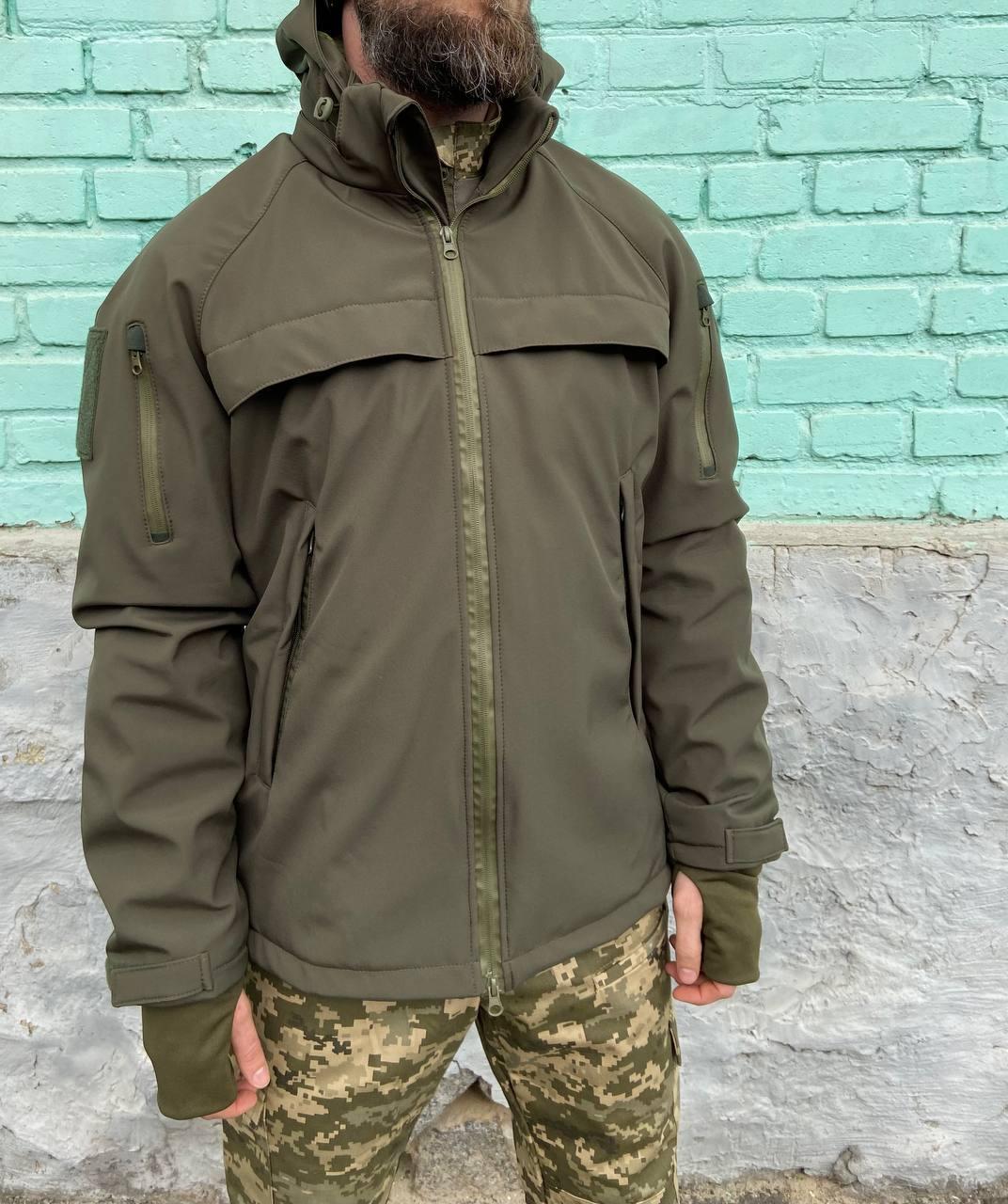 Куртка військова утеплена Tactic Soft Shell р. 44-46 Хакі (56150) - фото 2