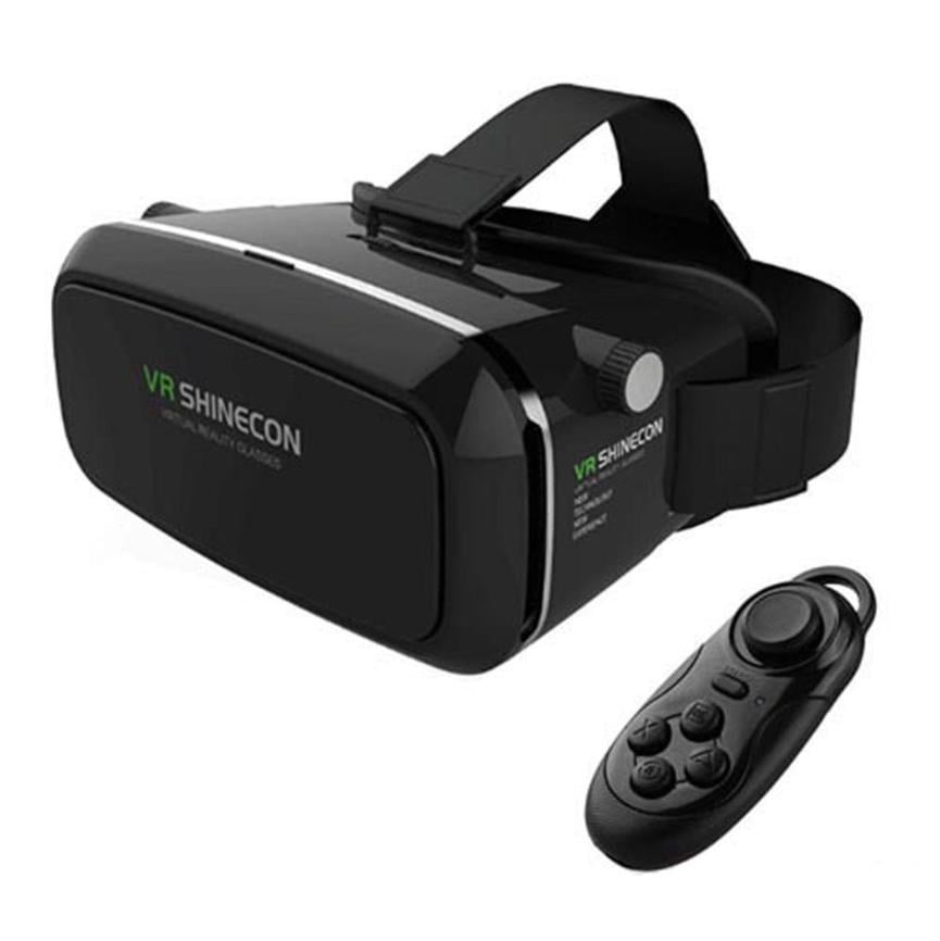 Окуляри віртуальної реальності для смартфона 3D VR Box Shinecon з пультом Чорний (09415) - фото 7