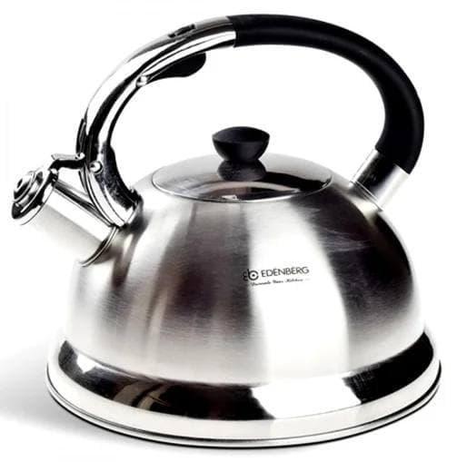 Чайник с свистком для индукционной плиты Edenberg EB-2446 из нержавеющей стали 3 л Черный (2530556647) - фото 2 Чайник с свистком для индукционной плиты Edenberg EB-2446 из нержавеющей стали 3 л Черный (2530556647) - фото 2