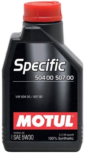 Масло MOTUL Specific 5W-30 синтетическое 1 л (VW 504.00/507.00)