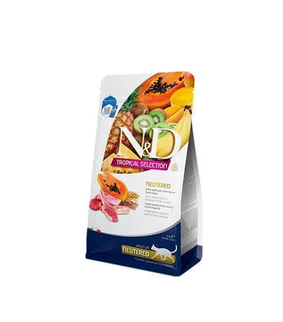 Корм сухой Farmina N&D TROPICAL SELECTION для стерилизованных взрослых кошек с ягненком и тропическими фруктами 1,5 кг
