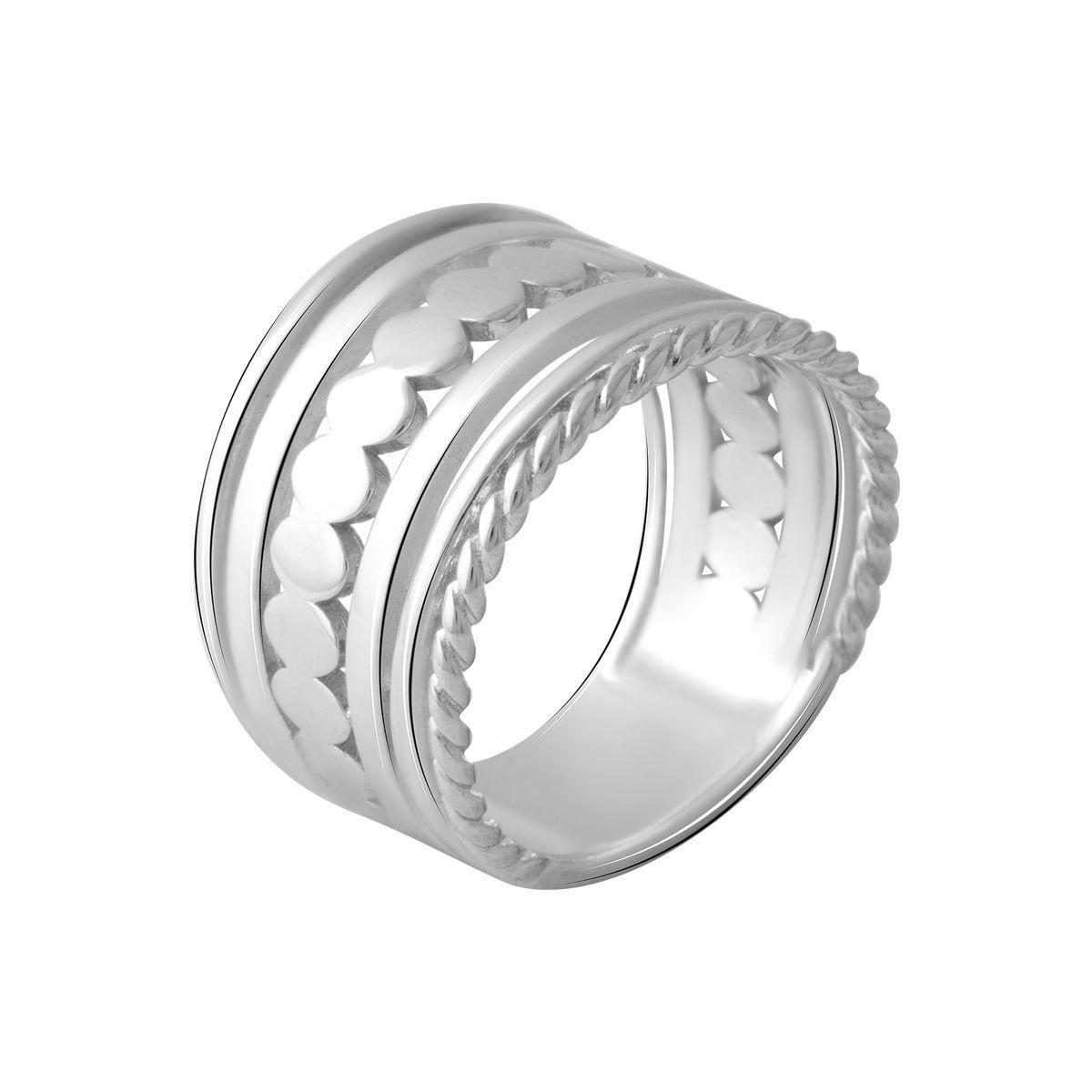 Кольцо серебряное с изысканным дизайном и переплетенными элементами р. 16