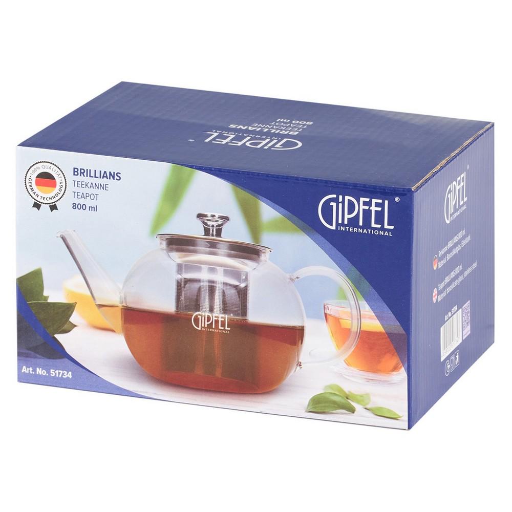 Заварювальний чайник GIPFEL Brillians 0,8 л (51734) - фото 5 Заварювальний чайник GIPFEL Brillians 0,8 л (51734) - фото 5