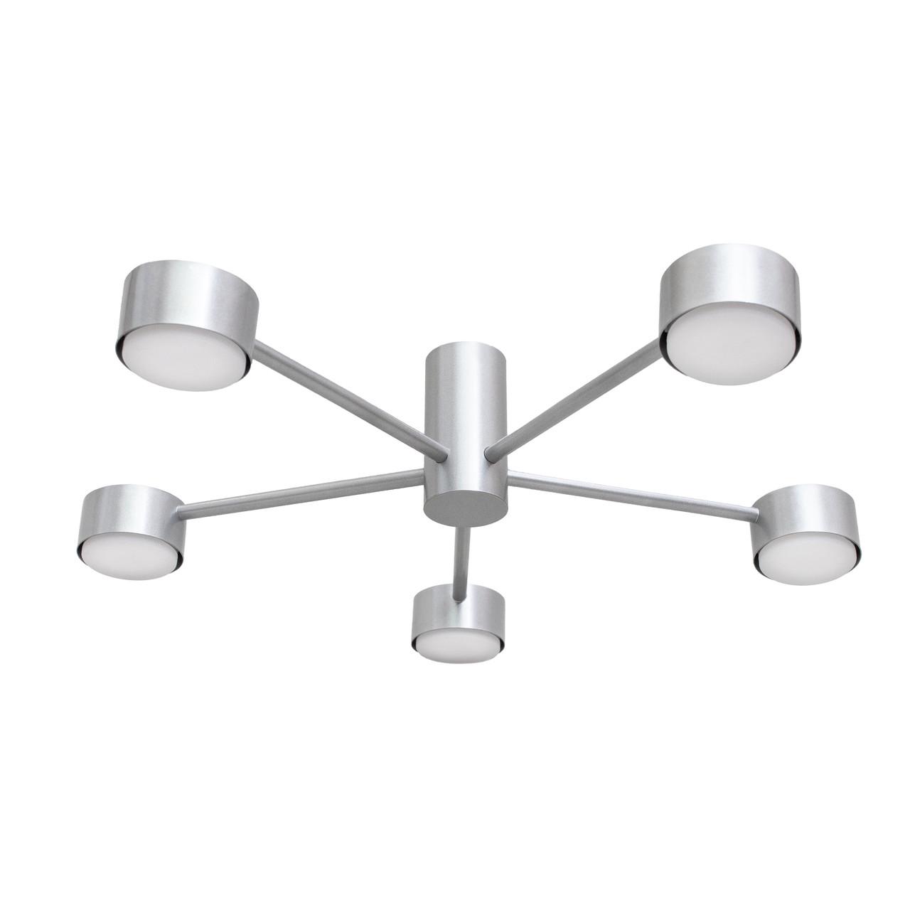 Люстра стельова MSK ELECTRIC Copter NL 8041-5 AL на п'ять круглих плафонів під лампи GX53 (MSK_618833) - фото 2