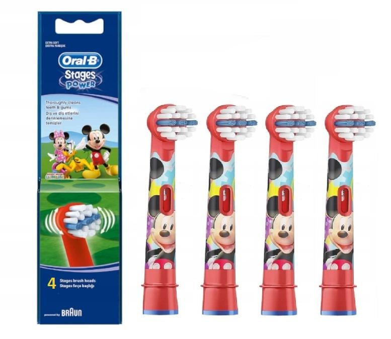 Насадки сменные Oral-B Stages Power Miki для детской зубной щетки 4 шт. - фото 1