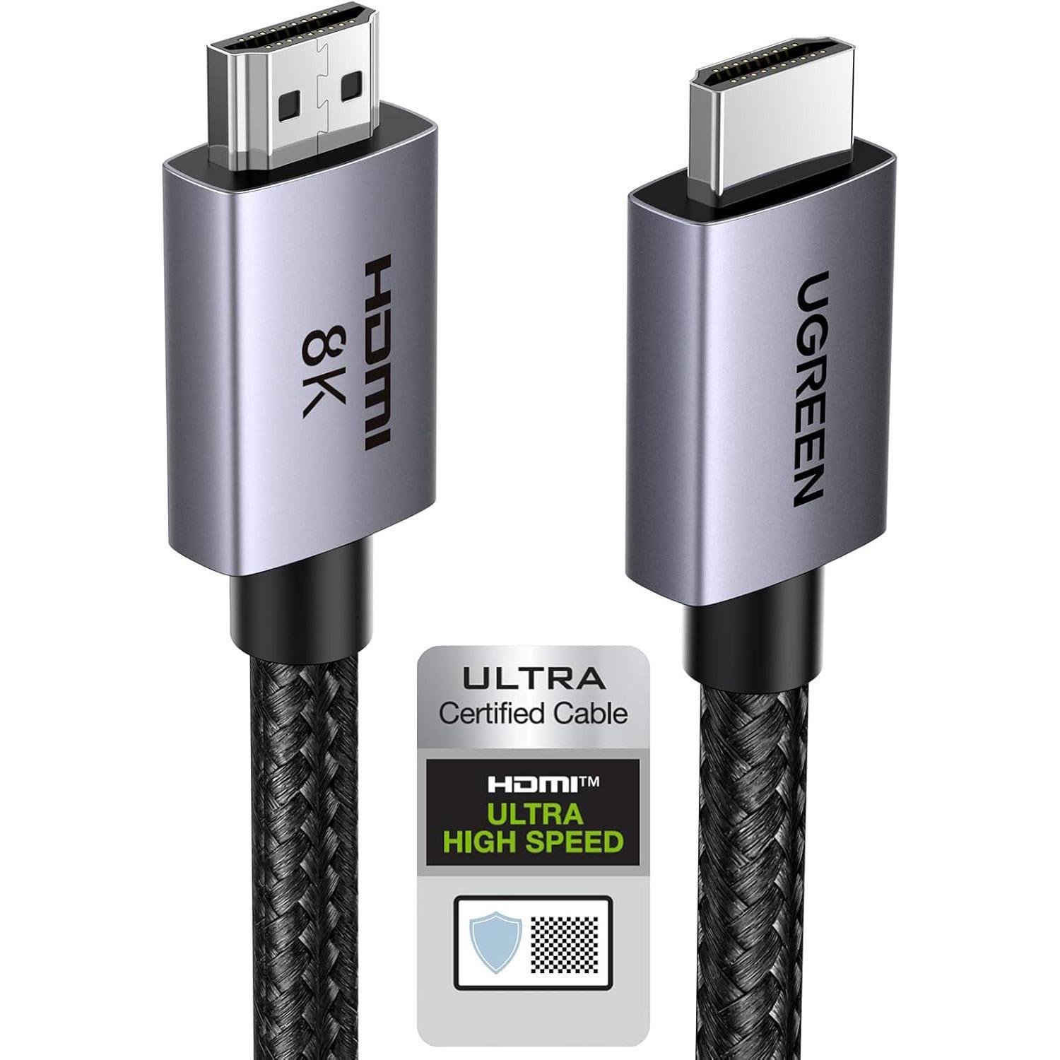 Кабель HDMI UGREEN HD171 2.1 8K 2 м Чорний (25910)