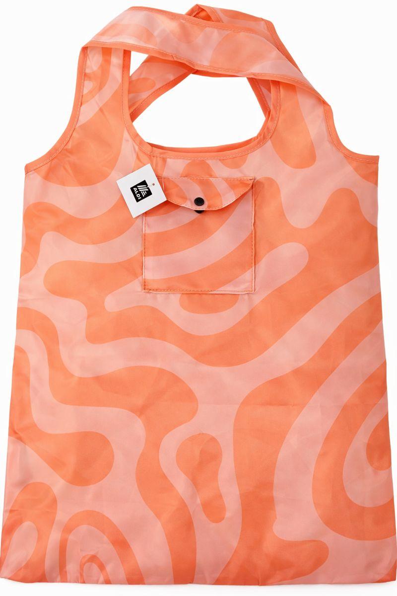 Сумка-шоппер складная Aldi нейлон 44x38 см Оранжевый с бежевым