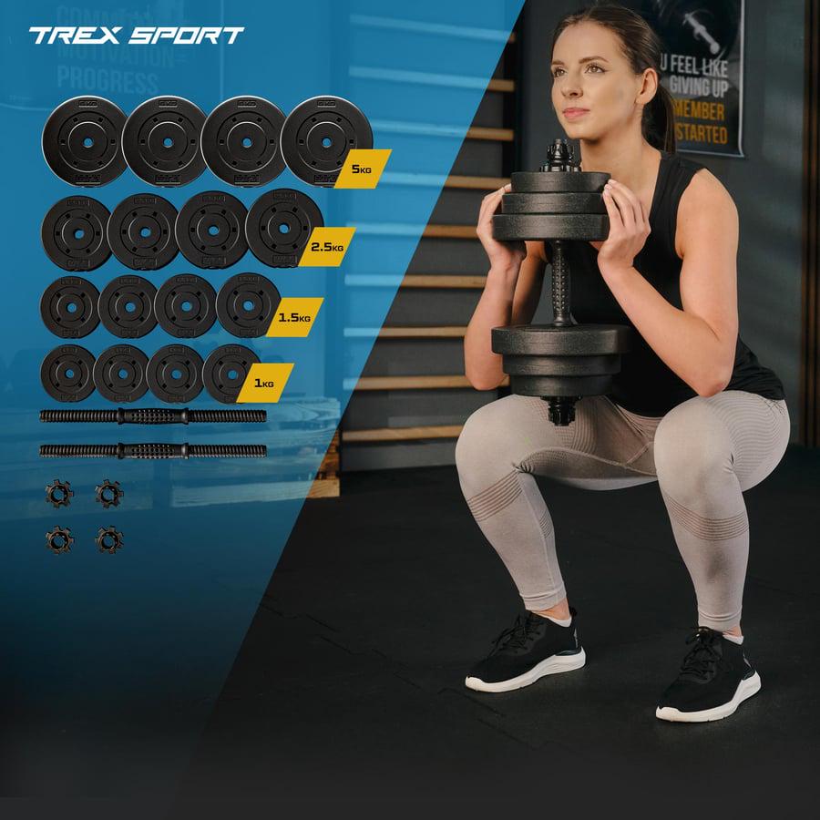 Гантели композитные регулируемые TREX Sport 2х20 кг (5125) - фото 4