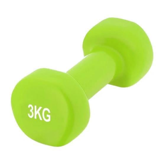 Гантель вінілова PowerPlay Achilles 4125 3 кг 1 шт. Зелений (PP_4125_3kg)