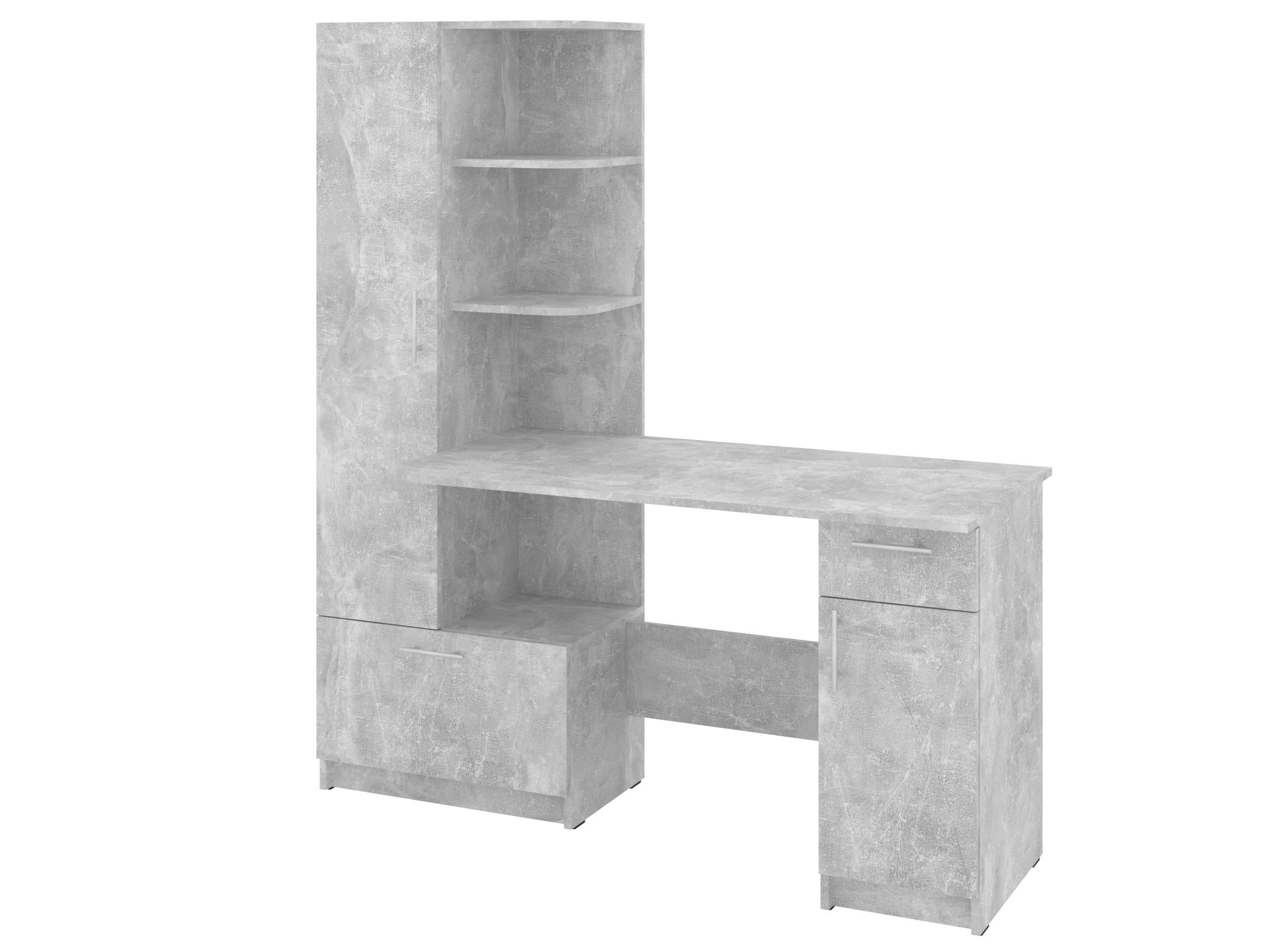 Письменный стол PEHOTIN Шанс-Л 150х60х75/164,5 см Бетон (PN-101683) Письменный стол PEHOTIN Шанс-Л 150х60х75/164,5 см Бетон (PN-101683)