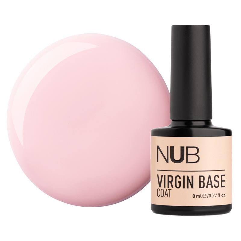 База камуфлююча каучукова для гель-лаку NUB Virgin Base Coat 8 мл 12 Світло-рожевий (90040857)