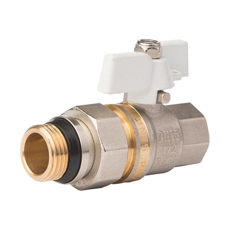 Кран шаровой с американкой FADO New 1/2" НВ прямой латунь (KA1W)