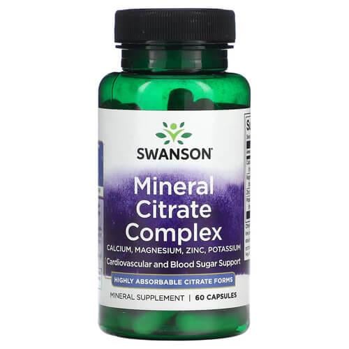 Минеральный комплекс Swanson Mineral Citrate Complex 60 Capsules (SWU421)