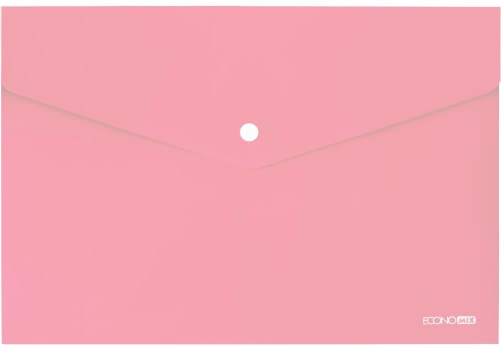 Папка-конверт Economix на кнопке А4 Розовый (E31301-89)