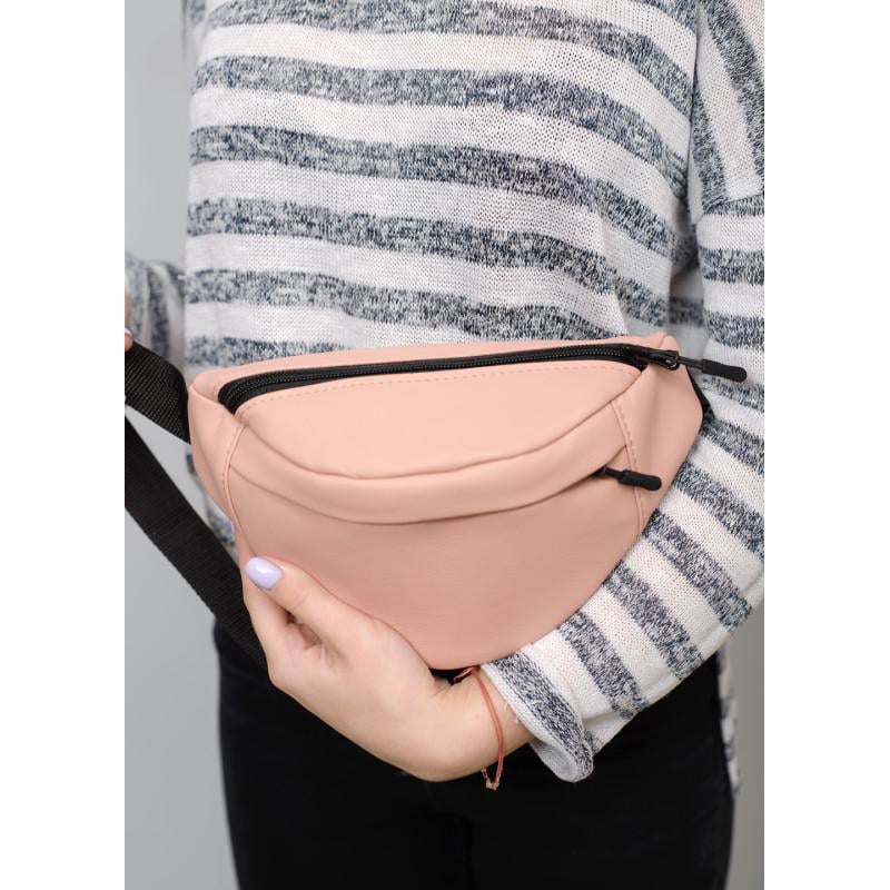 Сумка бананка на пояс Sambag Marina MSG 24x15x8 см Пудровый - фото 3 Сумка бананка на пояс Sambag Marina MSG 24x15x8 см Пудровый - фото 3