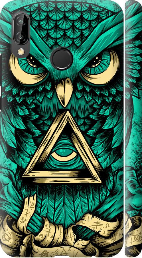 Чехол на Huawei P20 Lite Сова Арт-тату (3971m-1410-42517)
