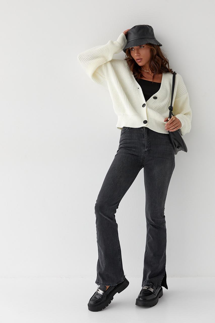 Кардиган укороченный L Молочный (9528486) - фото 6 Кардиган укороченный L Молочный (9528486) - фото 6