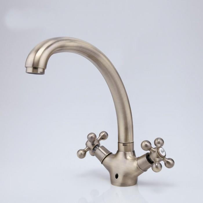 Змішувач для кухні Frap F4219-4 1036116 двовентильний Бронзовий (102608) - фото 4