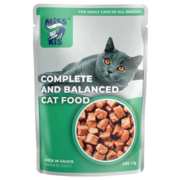 Корм для котів Miss Kis Качка в соусі пауч 100 г 24 шт. (15394058)