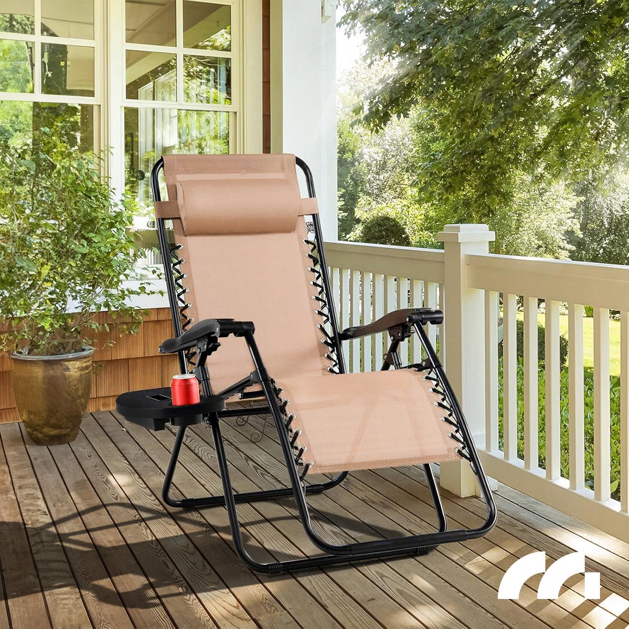 Шезлонг Maltec Sunwaal Paradise ZeroGravity 150 кг Бежевий (MLS_112656) - фото 9