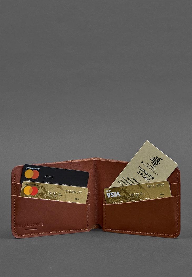 Портмоне мужское кожаное 4.1 4 кармана Светло-коричневый (A-026309) - фото 3 Портмоне мужское кожаное 4.1 4 кармана Светло-коричневый (A-026309) - фото 3