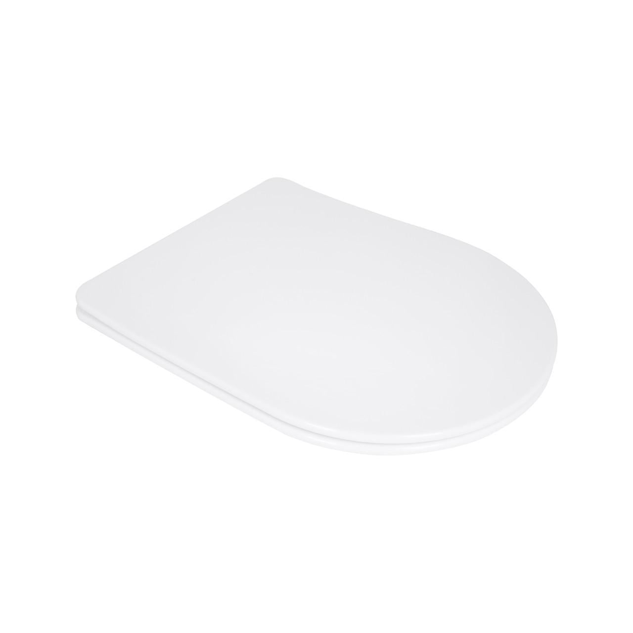 Сидіння для унітазу Qtap Evia/Arvin/Leo 630 з мікроліфтом/Slim Duroplast/Quick Release 410x330x22 мм White (QTSC179W49264)