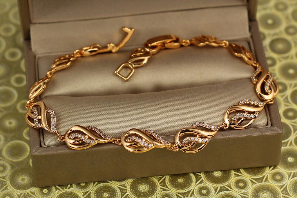 Браслет Xuping Jewelry Стефания 17 см x 8 мм Золотистый