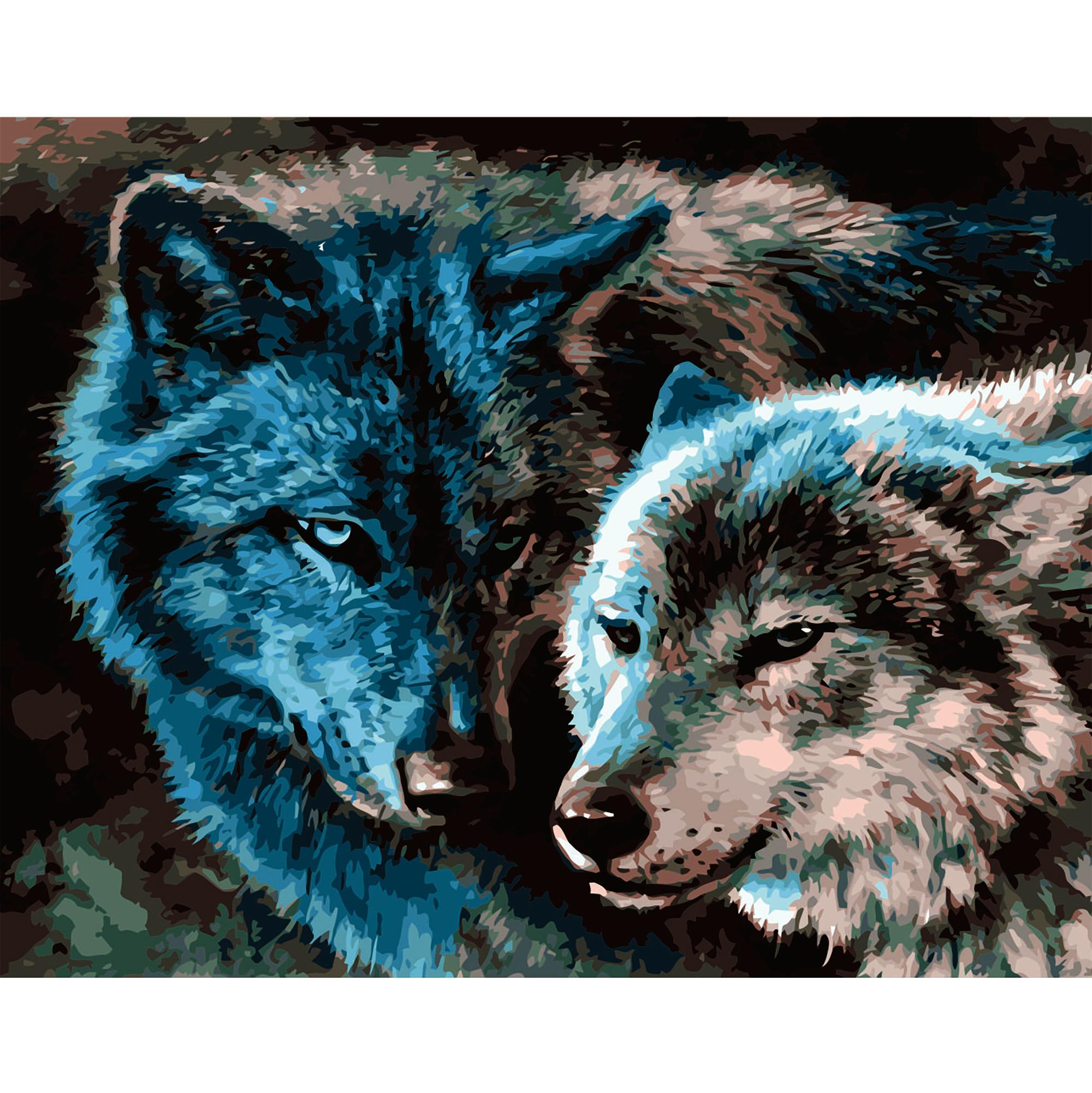 Картина по номерам Strateg Волки 40x50 см (VA-2622)