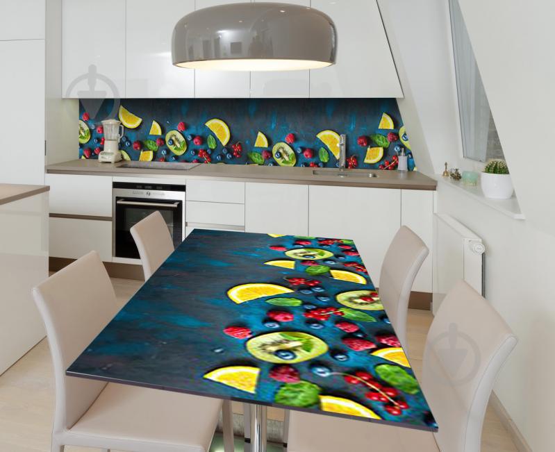 Наклейка 3Д виниловая на стол Zatarga «Фруктовая мозаика» 600х1200 мм (Z184455st)