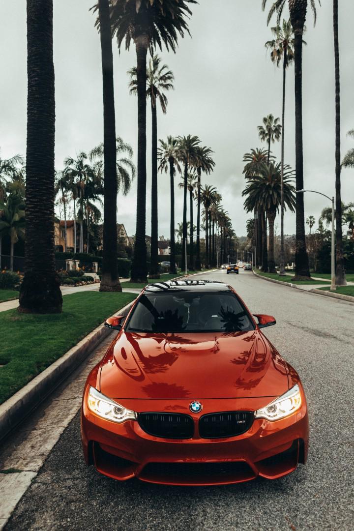 Картина по номерам Brushme BMW на улице в Калифорнии 40х50 см (BS52467)