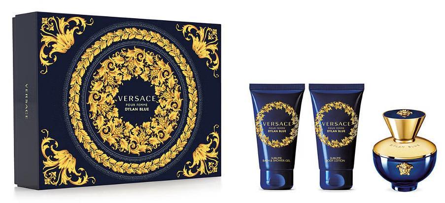 Подарунковий набір для жінок Versace Dylan Blue парфумована вода 50 мл/гель для душу 50 мл/лосьйон для тіла 50 мл (375078)