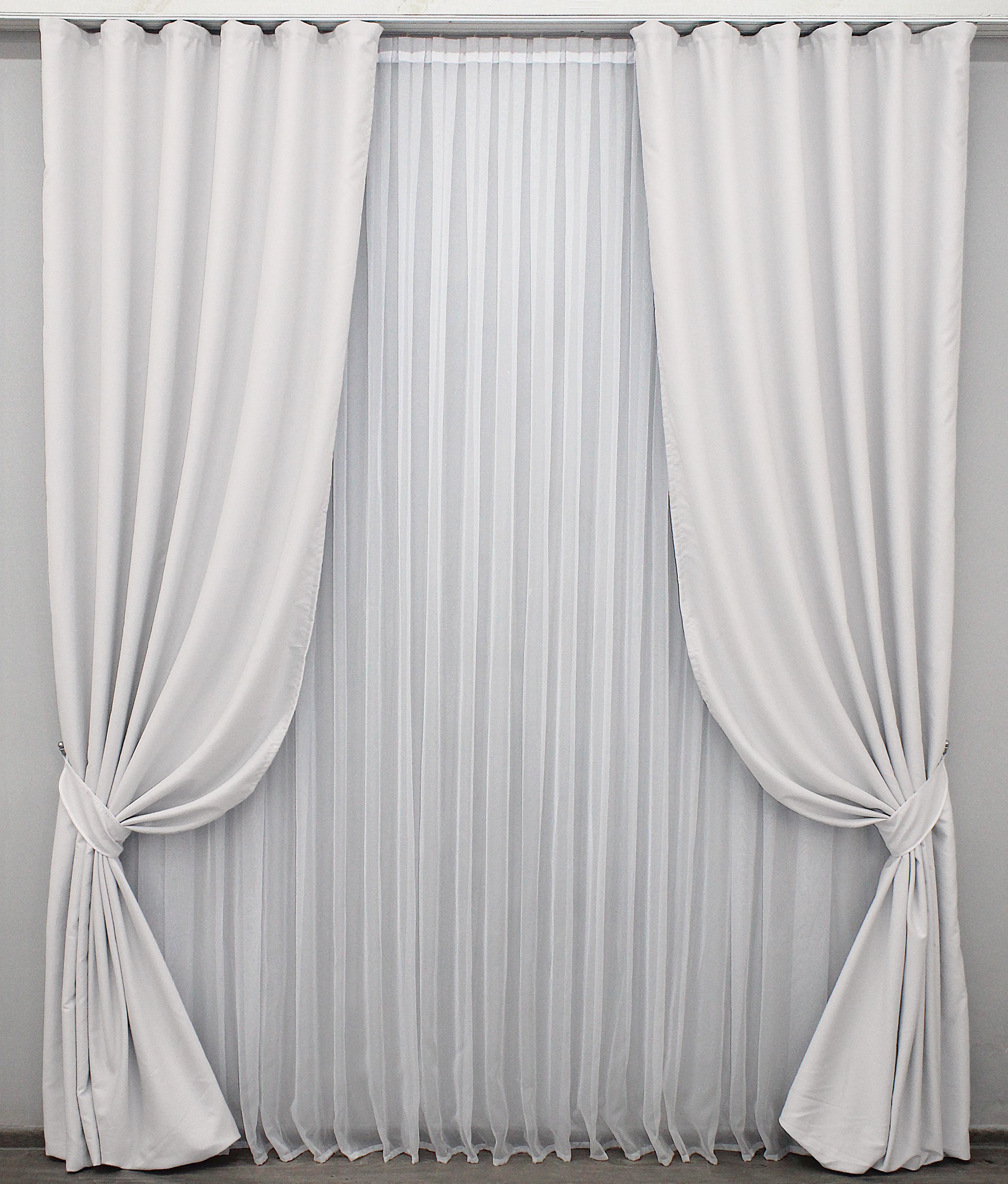 Комплект штор VR-Textil Midnight № 1223ш блекаут 150х290 см 2 шт. Світло-сірий (33-0056) - фото 1 Комплект штор VR-Textil Midnight № 1223ш блекаут 150х290 см 2 шт. Світло-сірий (33-0056) - фото 1