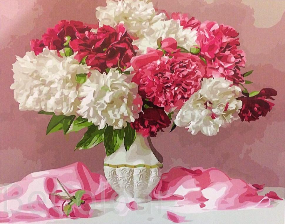 Картина по номерам Brushme "Пинк натюрморт из пион" (GX25351)