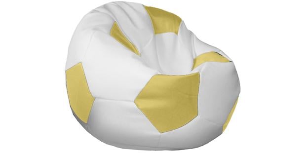 Крісло мішок 120х120 см Білий з жовтим (31235-Нов)