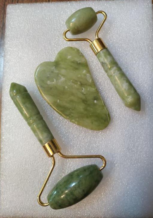 Массажный набор из натурального камня JADE ROLLER SET (5929) - фото 3