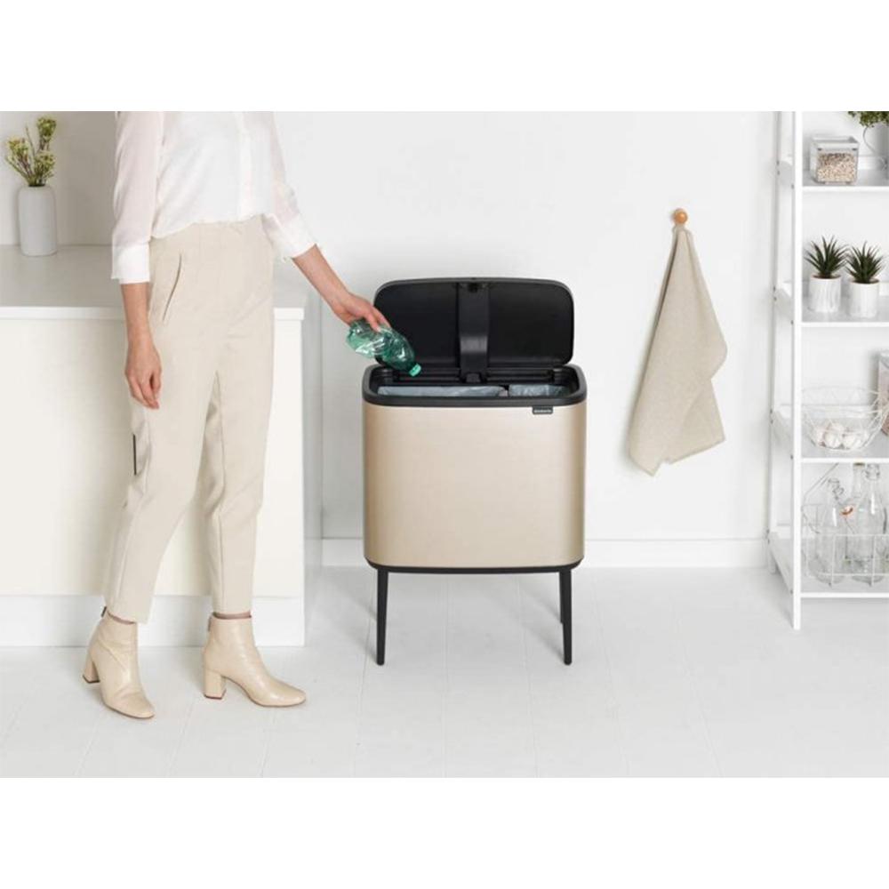 Бак для сміття Brabantia Pedal Bin 11+23 л Бежевий (304620) - фото 6